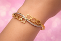 Aurora Geometric Gold Bangle