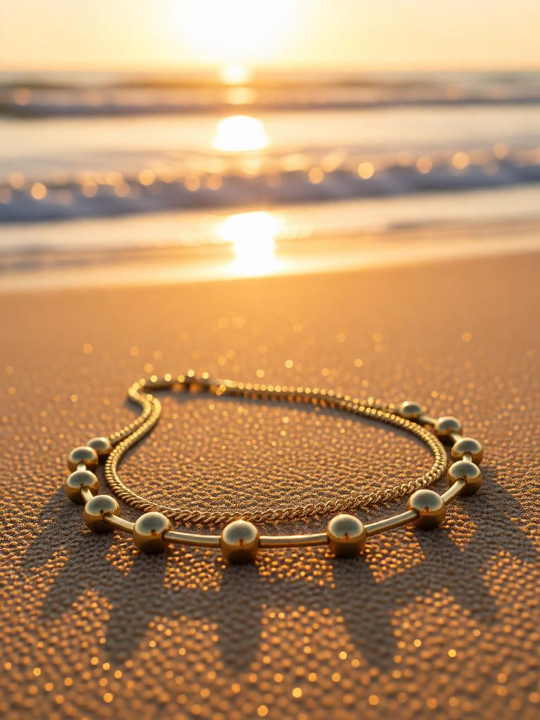 Golden Bead Harmony Necklace