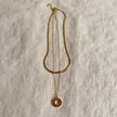 Scarlet Halo Layered Red Pendant Necklace