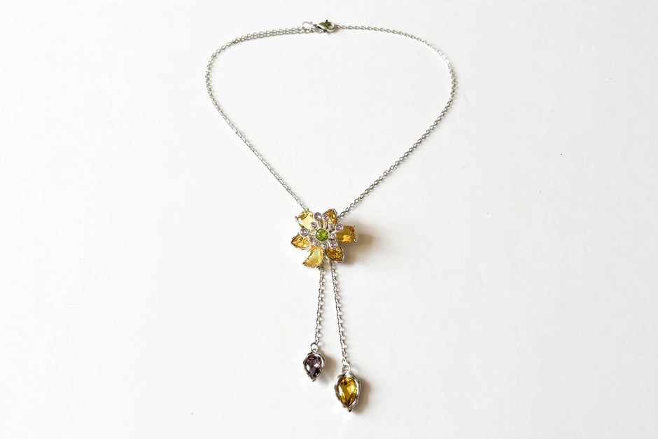 Zevrra Luminary Floral Drop Chain