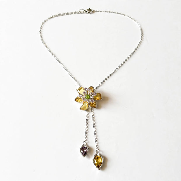 Zevrra Luminary Floral Drop Chain