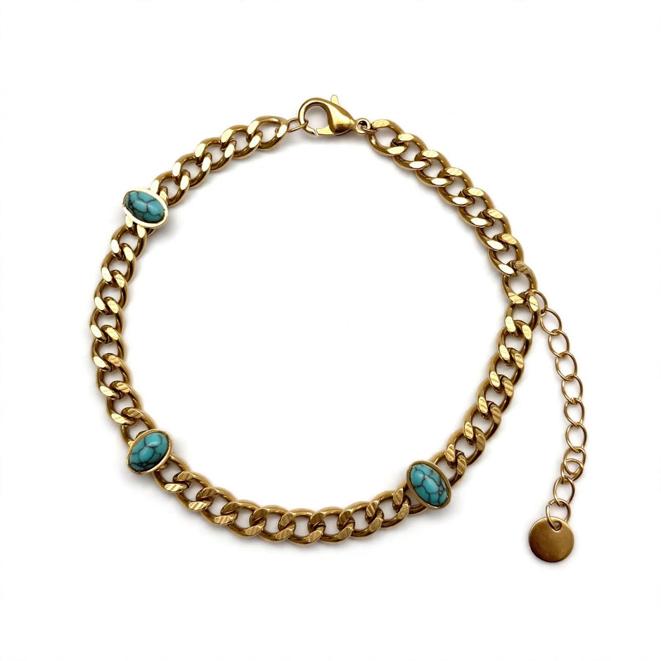 Azure Link Turquoise Chain Bracelet