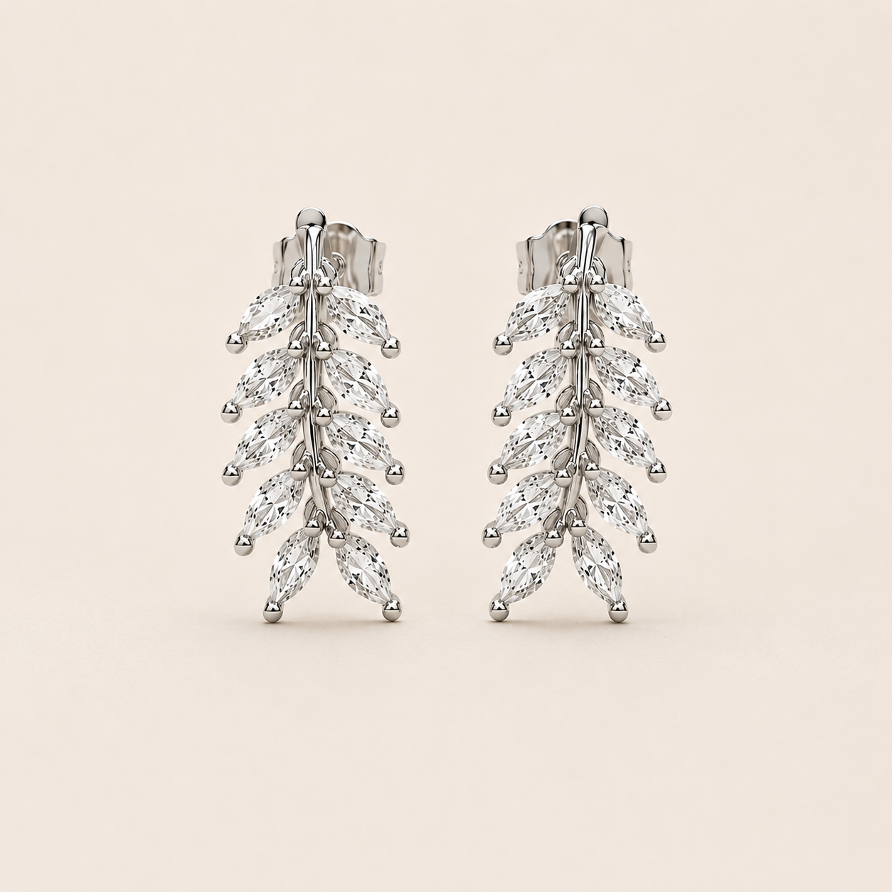 Clip-On Tone Leaf Studs