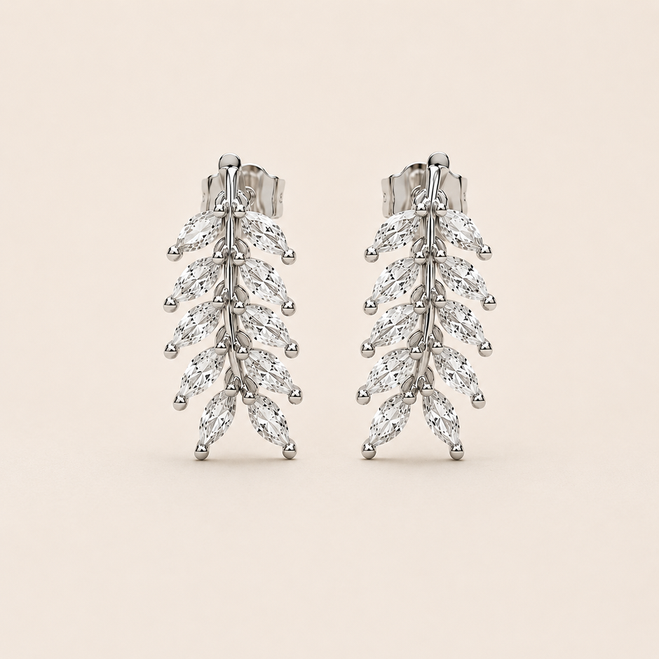 Clip-On Tone Leaf Studs