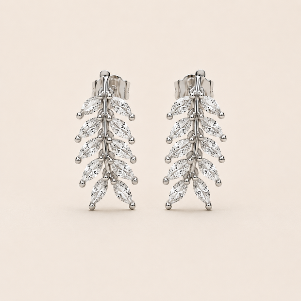 Clip-On Tone Leaf Studs