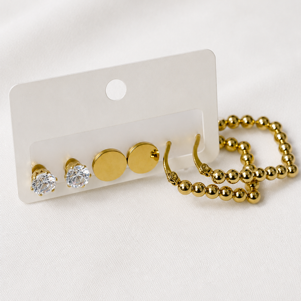 Golden Grace Trio Studs