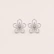 Clip-On Floral Drop Studs