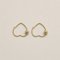 Heart Shaped Hoops With Pave Crystal Accents