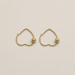 Heart Shaped Hoops With Pave Crystal Accents
