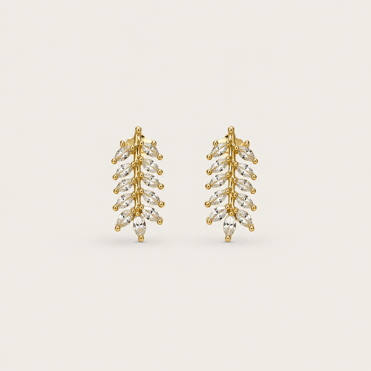 Clip-On Tone Leaf Studs
