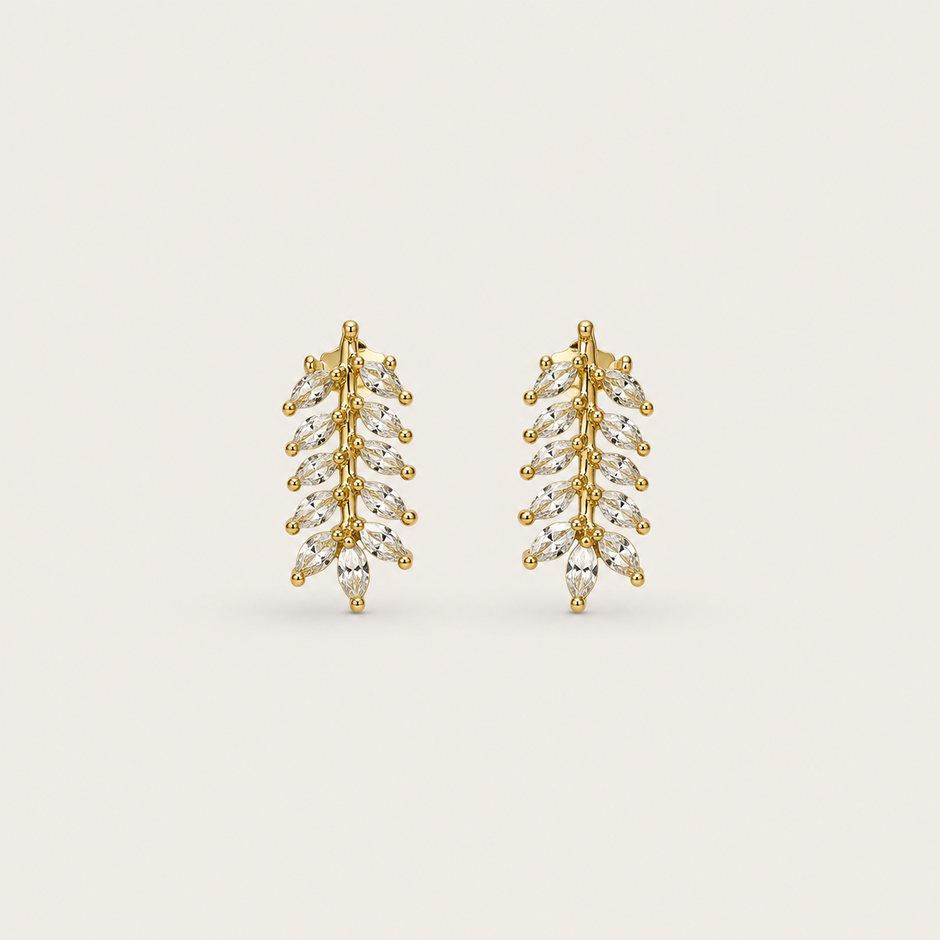 Clip-On Tone Leaf Studs