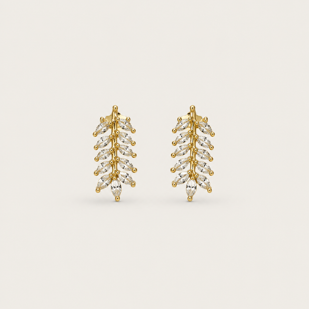 Clip-On Tone Leaf Studs