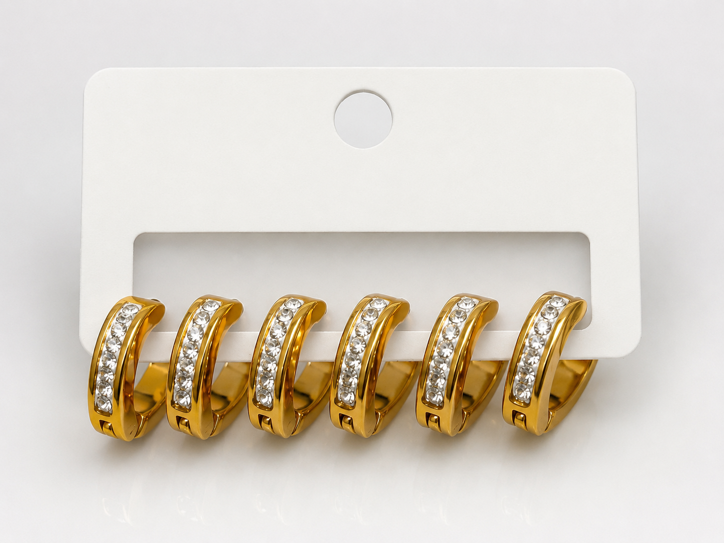 Crystal Curve Trio Studs