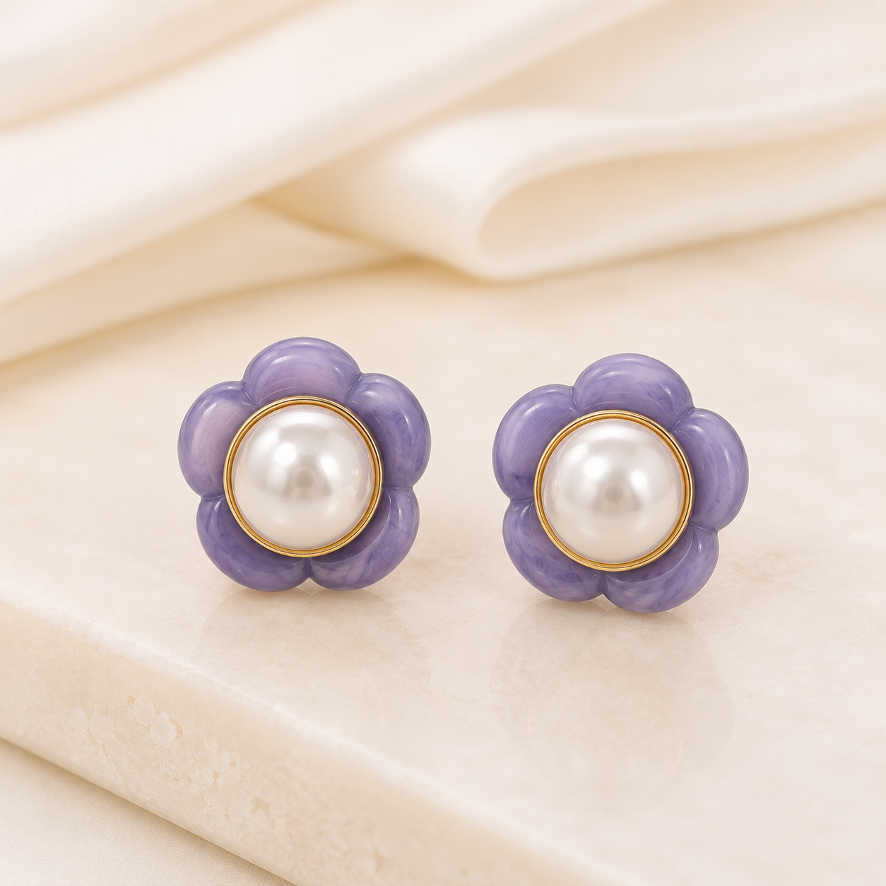 Bloom Pearl Studs