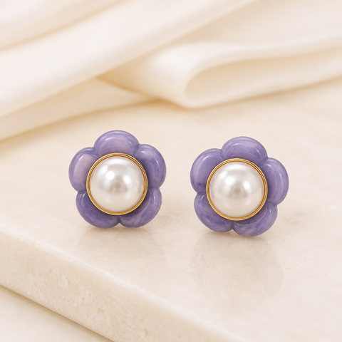 Bloom Pearl Studs