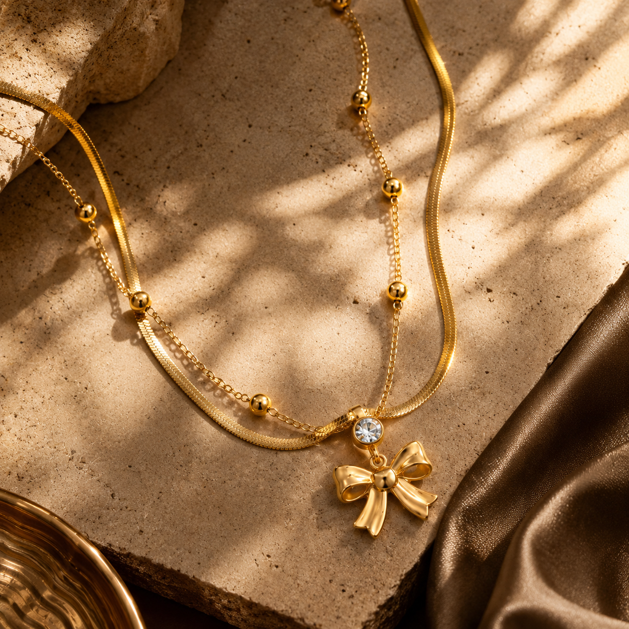 Bow Charm Necklace