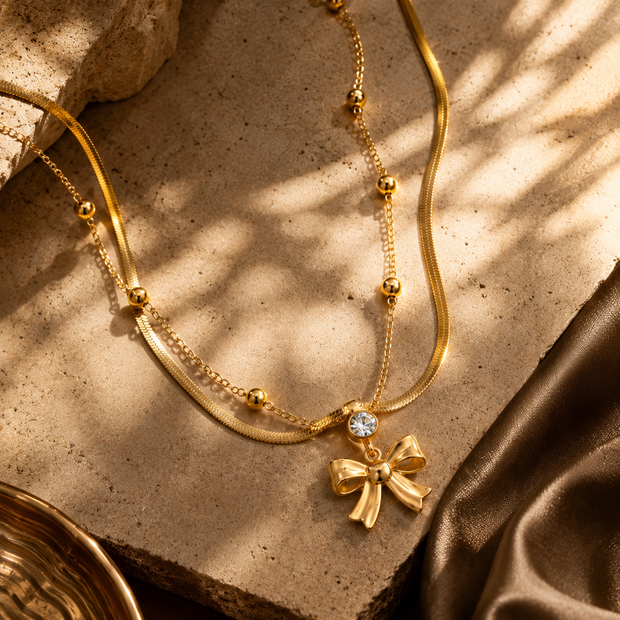Bow Charm Necklace