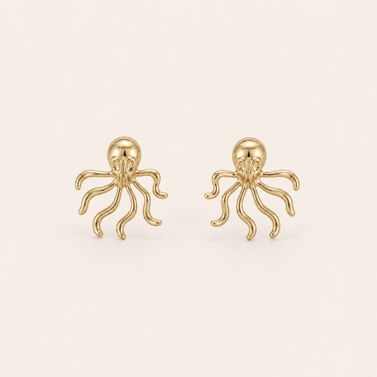 Octopus-inspired Golden Studs