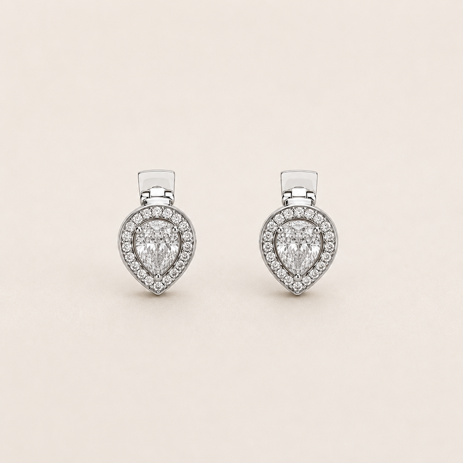 Clip-On Elegant Stone Studs