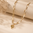 Aurielle Double Layer Heart Necklace