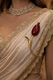 Crimson Grace Tulip Brooch
