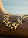 Golden Leaf Pearl Necklace