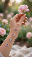 Ocean Aura Heart Link Bracelet