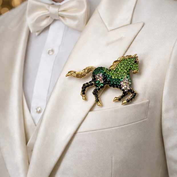 Emerald Stallion Brooch