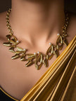 Golden Leaf Pearl Necklace