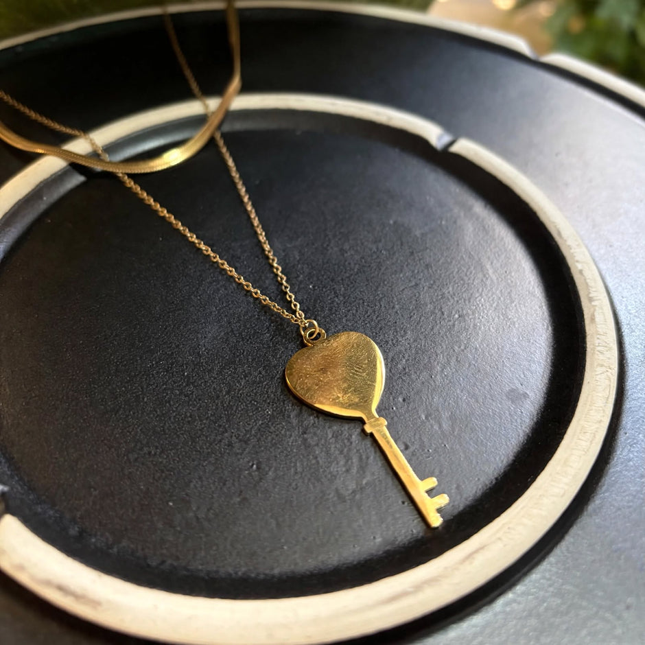 Key to My Heart Layered Pendant Necklace