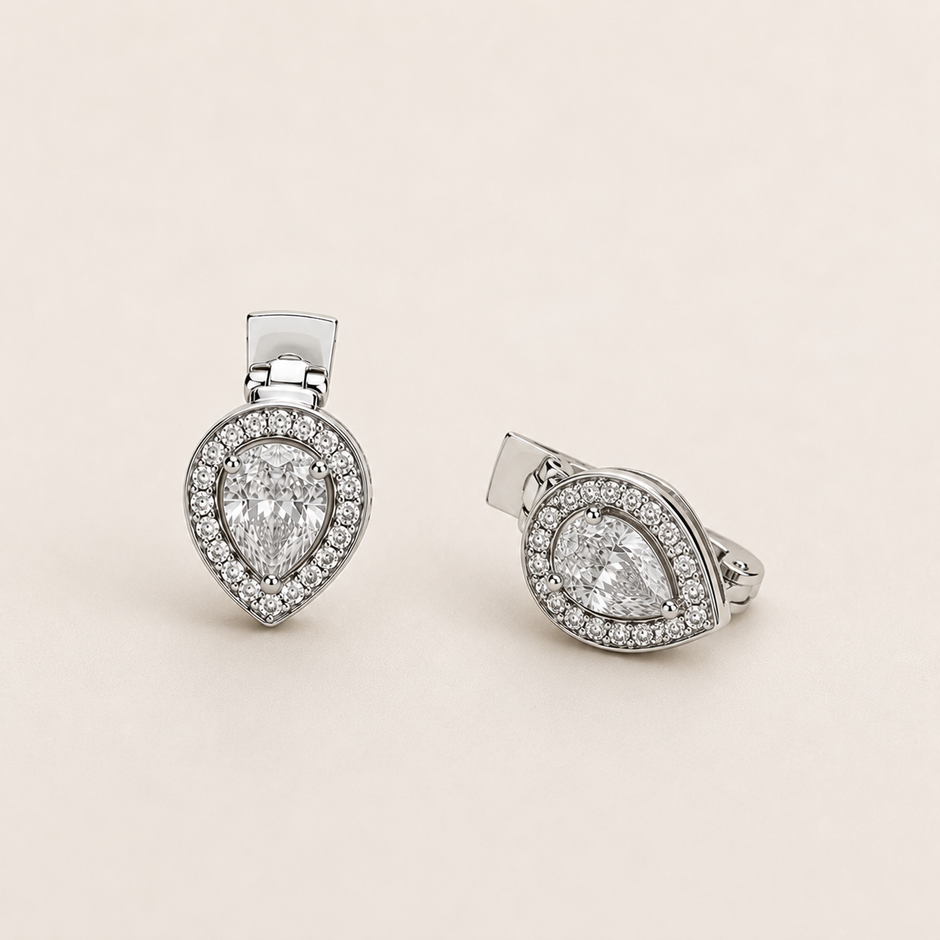 Clip-On Elegant Stone Studs
