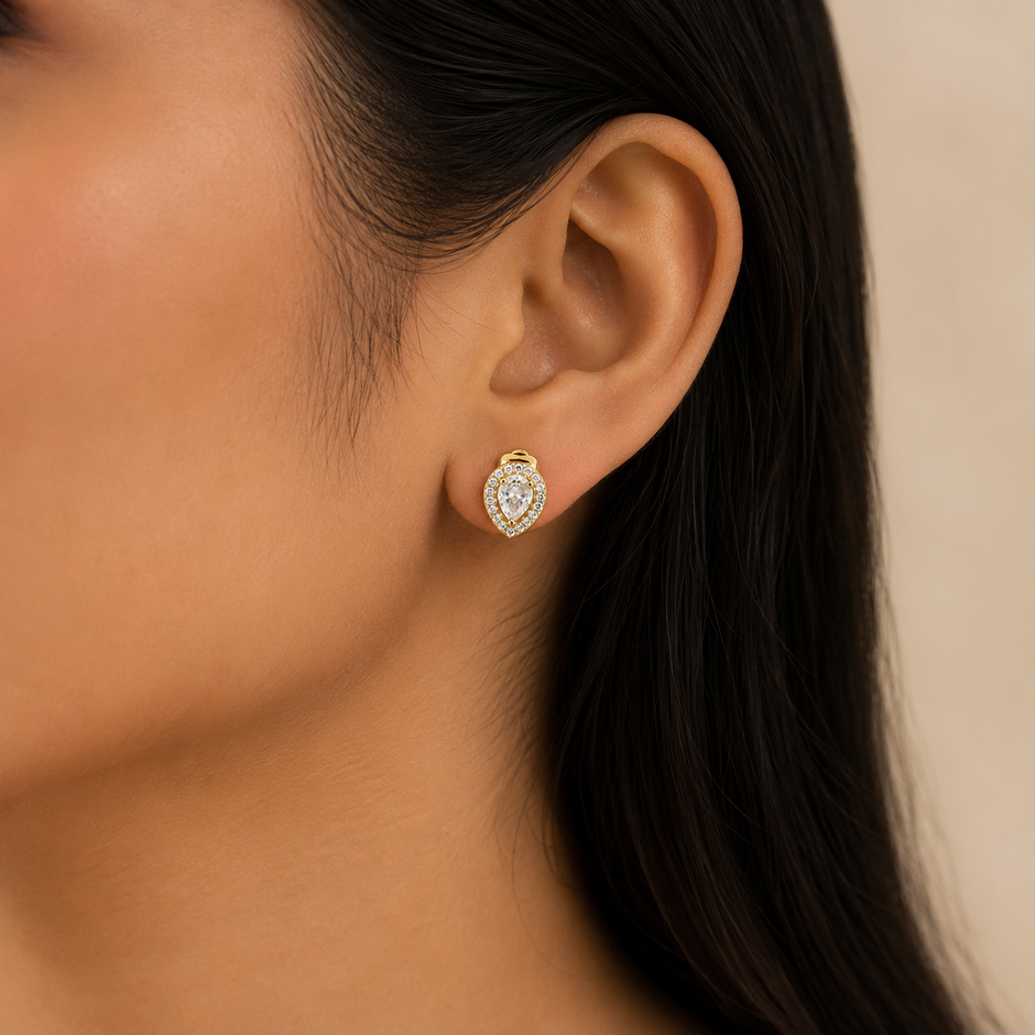 Clip-On Elegant Stone Studs