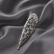 Silver Star & Floral Feather Brooch