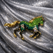 Emerald Stallion Brooch