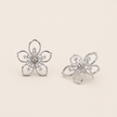 Clip-On Floral Drop Studs