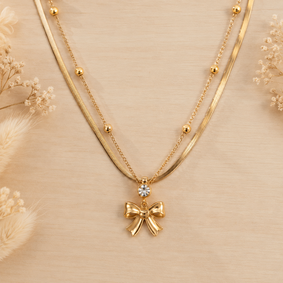 Bow Charm Necklace