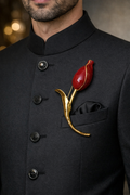 Crimson Grace Tulip Brooch