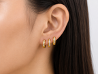 Crystal Curve Trio Studs