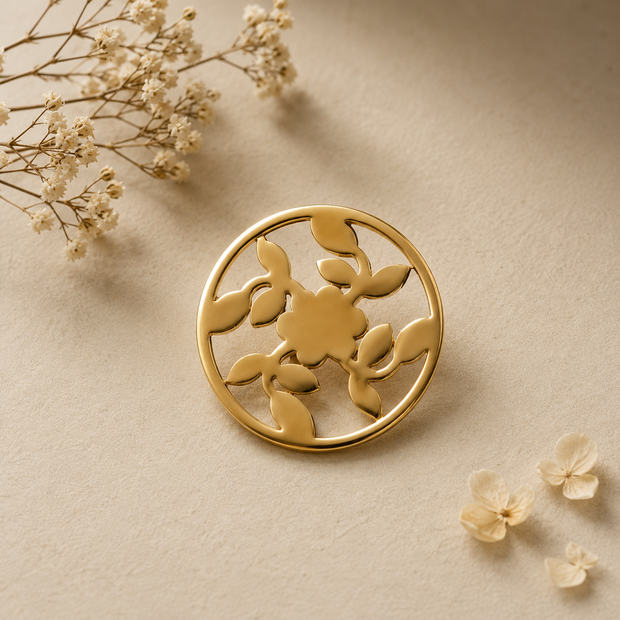 Floral Circle Brooch