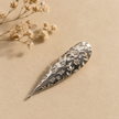 Silver Star & Floral Feather Brooch