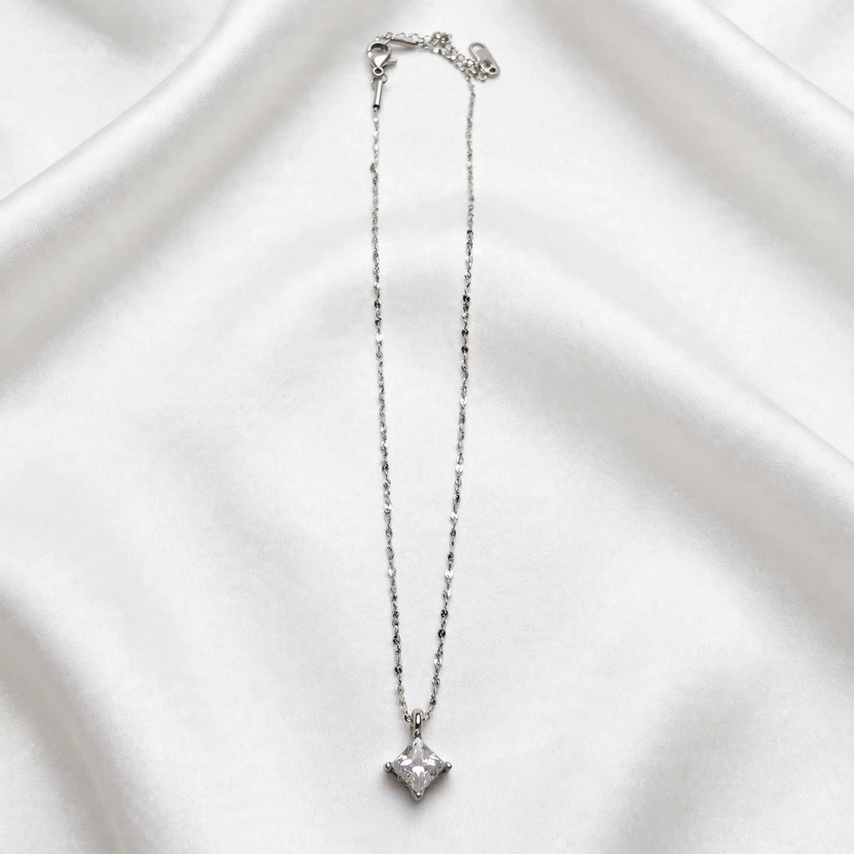 Celeste Silver Pendant Necklace