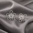 Clip-On Floral Drop Studs