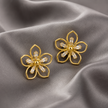 Clip-On Floral Drop Studs