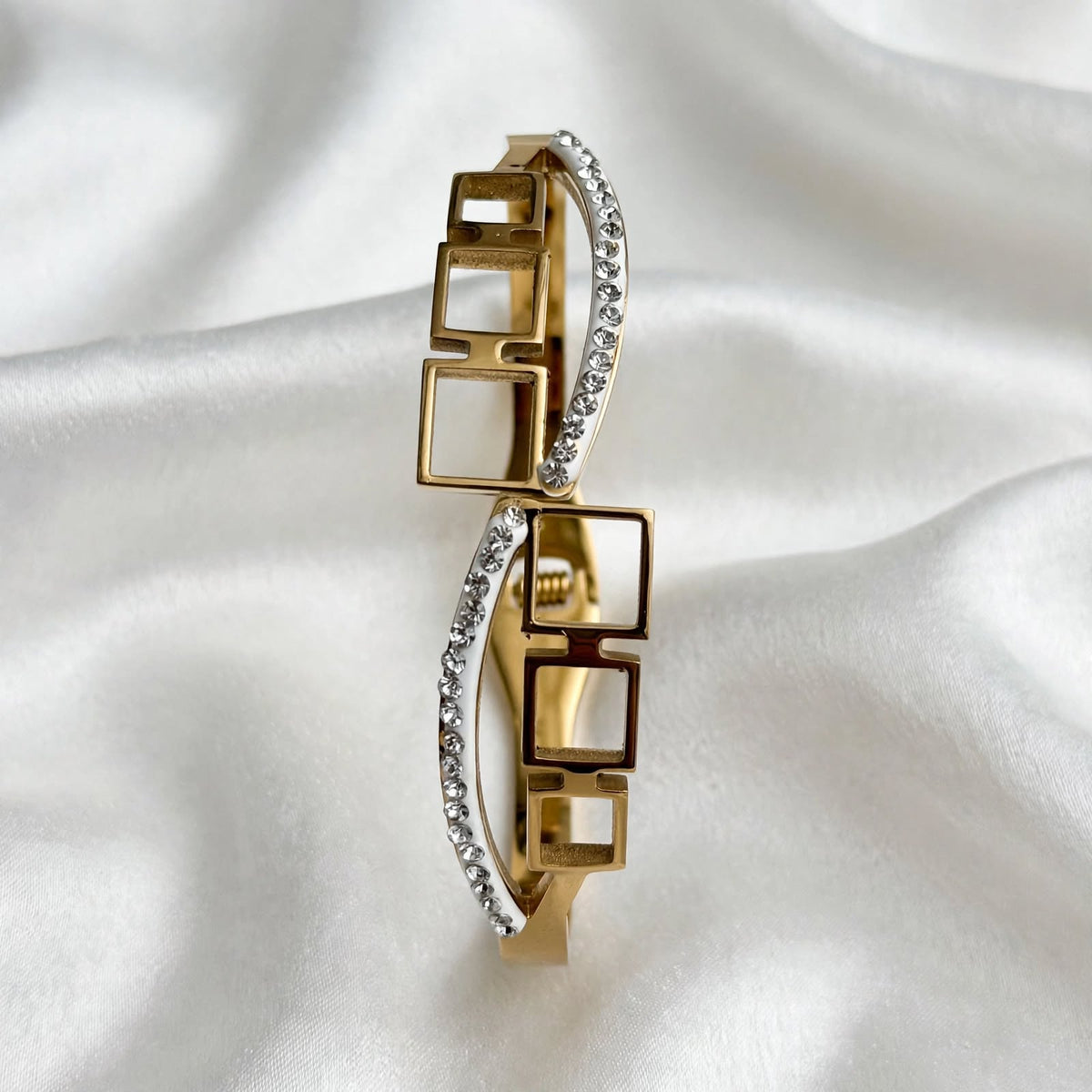 Aurora Geometric Gold Bangle
