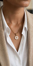 Celestial Four-Leaf Clover Coin Necklace