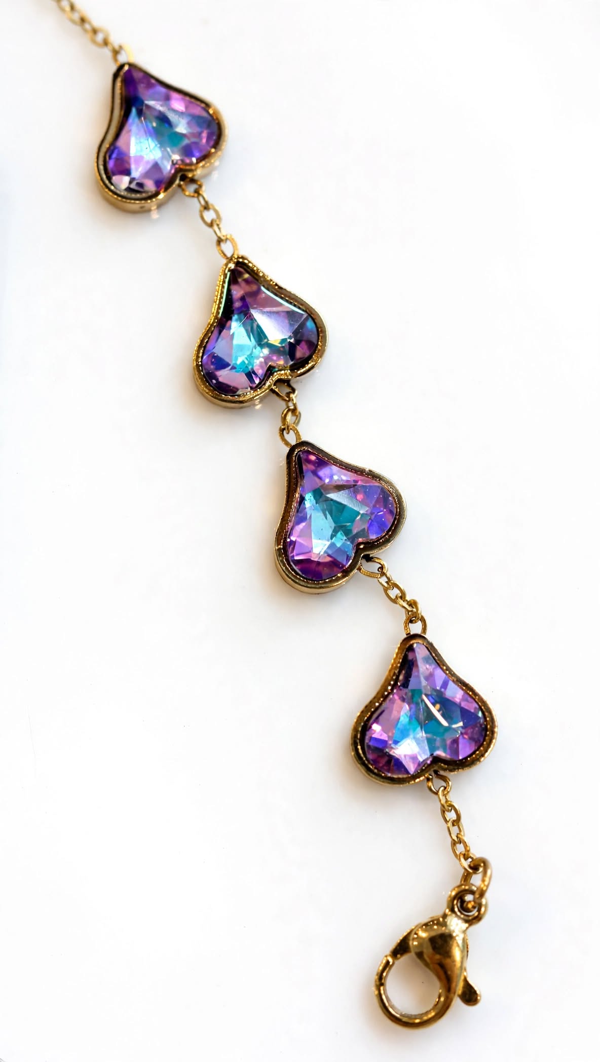 Ocean Aura Heart Link Bracelet