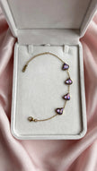Ocean Aura Heart Link Bracelet