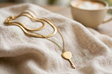 Key to My Heart Layered Pendant Necklace