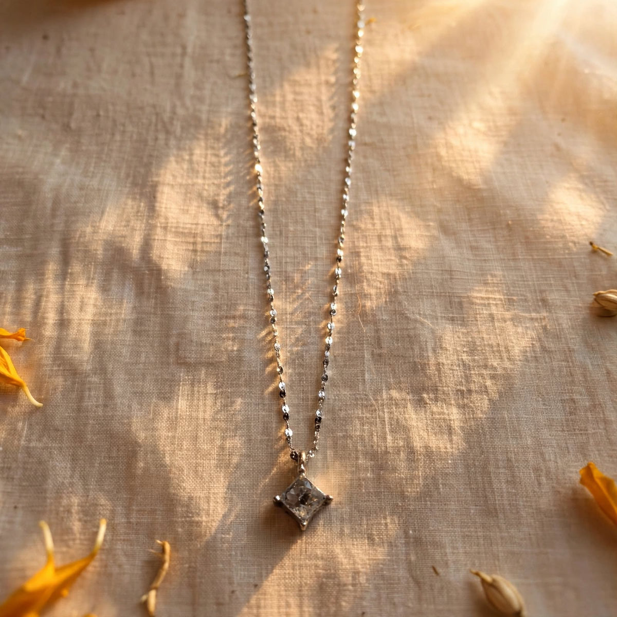 Celeste Silver Pendant Necklace