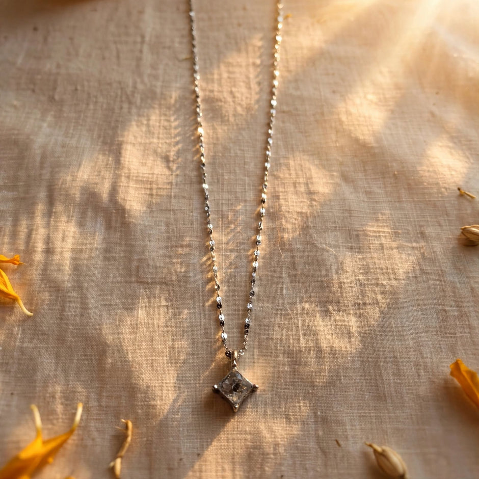 Celeste Silver Pendant Necklace